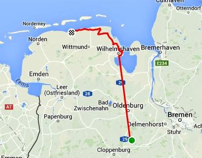Michael Seeger: Mit dem Rad Deutschland umrundet 43. Tag: Wilhelmshafen